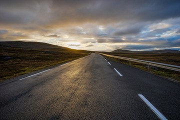 Naklejka premium Norwegen - Europastraße 69