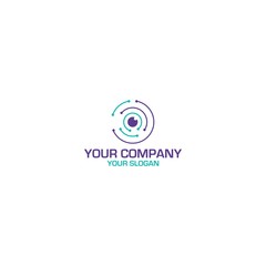 Vision Tech  Business Logo Design Vector