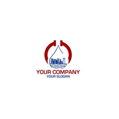 City Plumbing Services Logo Design Vector
