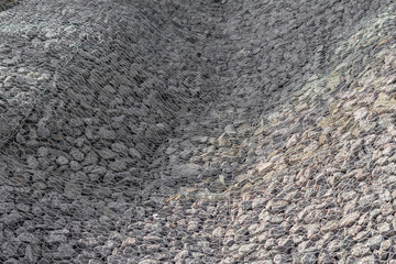 crushed stone mesh  construction  texture pattern