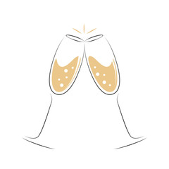 toasting with champagne celebration design vector illustration EPS10