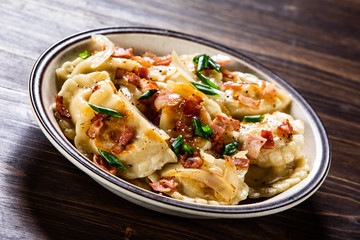 Dumplings - cheese noodles with bacon