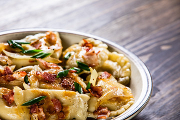 Dumplings - cheese noodles with bacon