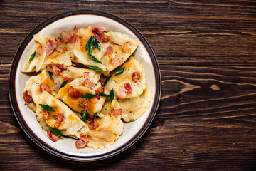 Dumplings - cheese noodles with bacon