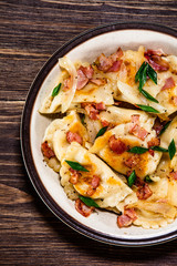 Dumplings - cheese noodles with bacon