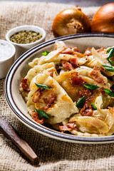 Dumplings - cheese noodles with bacon