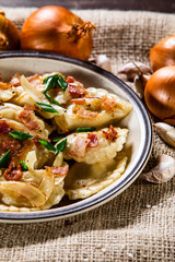 Dumplings - cheese noodles with bacon