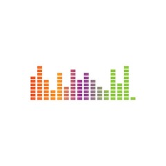 Fototapeta premium sound wave ilustration logo vector icon template