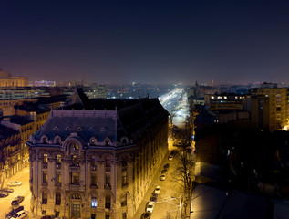 aerial view of the city Bucharest