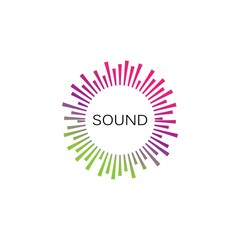 sound wave ilustration logo vector icon template