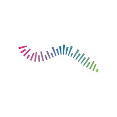 sound wave ilustration logo vector icon template