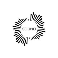 sound wave ilustration logo vector icon template