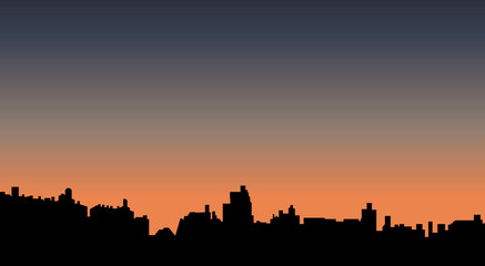 Fototapeta na wymiar sunset city