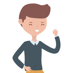 Teenager boy cartoon design vector illustrator