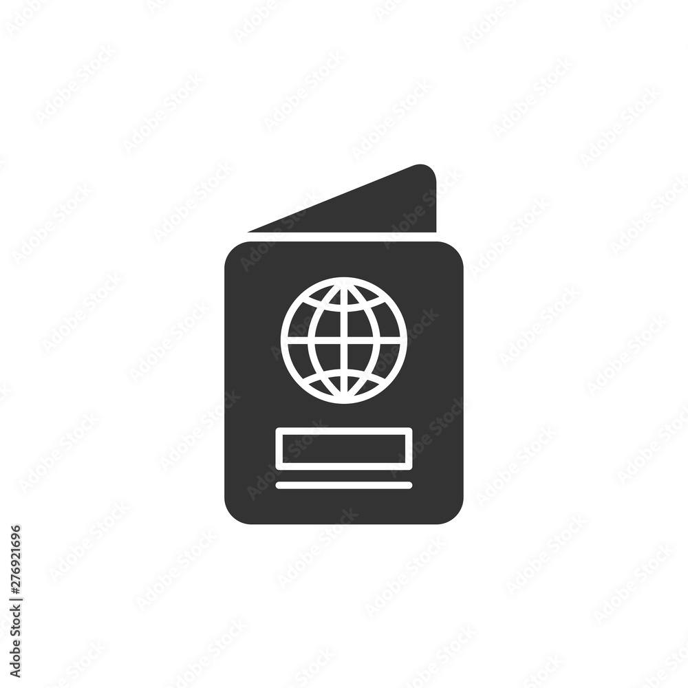 Poster Passport icon template black color editable. Passport symbol vector sign isolated on white background. Simple logo vector illustration for graphic and web design.