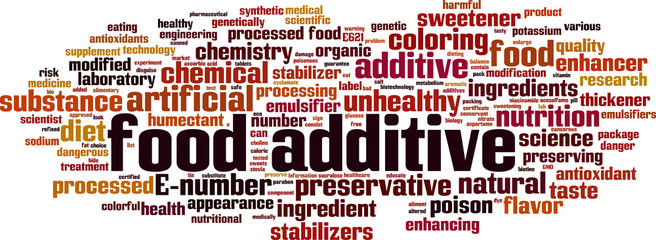 Food additive word cloud