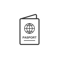 Passport icon template black color editable. Passport symbol vector sign isolated on white background. Simple logo vector illustration for graphic and web design.