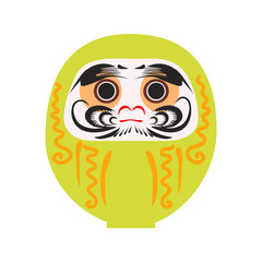 Happy New Year. Daruma. Japanese doll. Roly-poly.