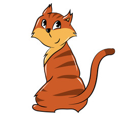 Vector illustration of a cat