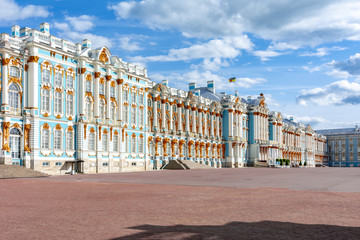 Fototapeta premium Catherine palace and park in Tsarskoe Selo (Pushkin), St. Petersburg, Russia
