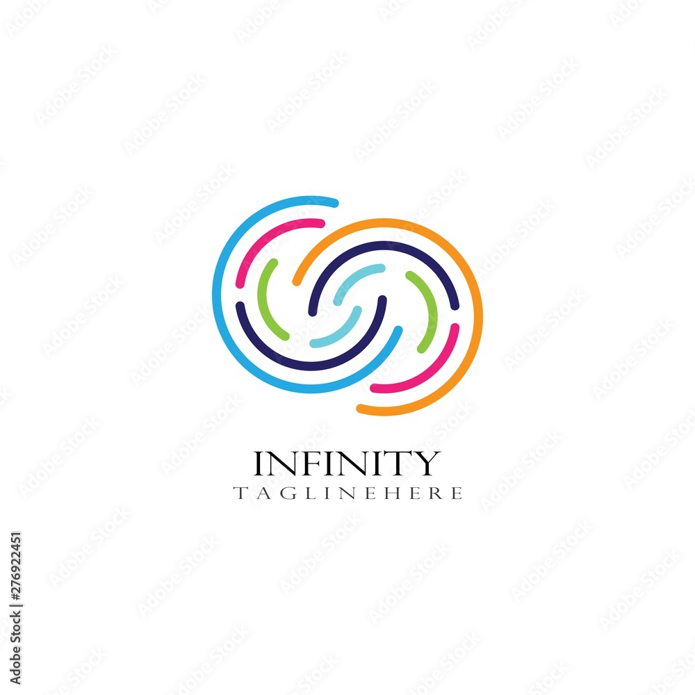 Wall mural infinity design,infinity logo vector icon template