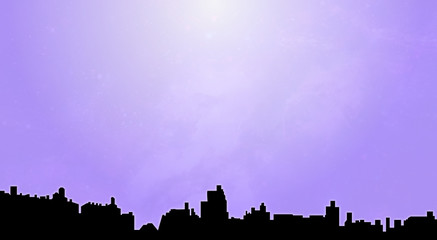 City sky purple