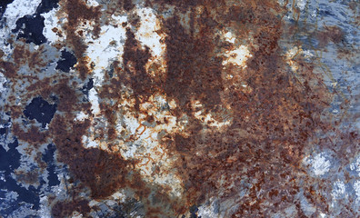 Rusty scratched metal background abstract art