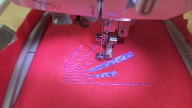 Embroidery machine stitching pattern
