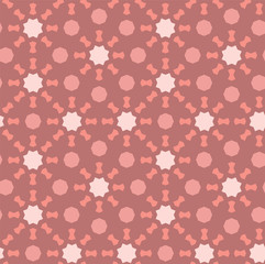 Living coral seamless geometric pattern. Color of the 2019 year. Vector repeating texture for fabric design, cloth, textile.