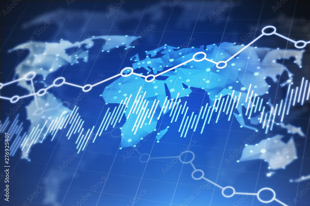 Poster world map and graph interface