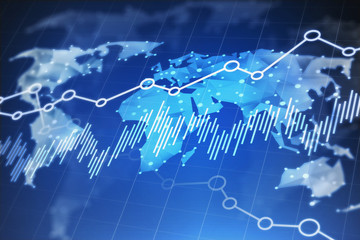 World map and graph interface