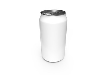 Aluminum White Can Mockup beer or soda pack isolated