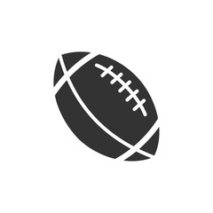 American football icon template black color editable. sports ball symbol vector sign isolated on white background. Simple logo vector illustration for graphic and web design.