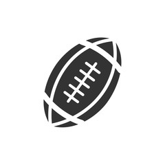 American football icon template black color editable. sports ball symbol vector sign isolated on white background. Simple logo vector illustration for graphic and web design.