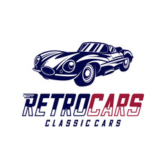 Fototapeta premium Classic cars logo design vector illustrations. Vintage Automotive with retro classic car logo
