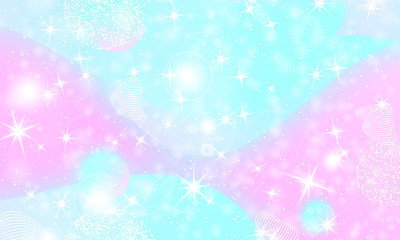 Fairy background. Unicorn pattern.