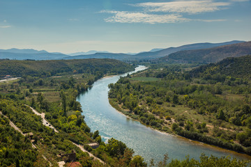 Obraz na płótnie Canvas Neretwa river in Pocitelj, Bosnia and Herzegovina