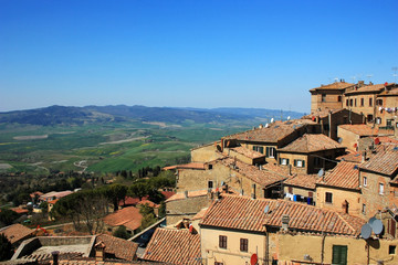 The medieval town of Volterra, Italy