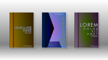 Cover book colorful hexagon abstract background