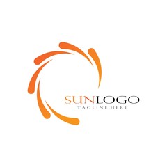 Vector Icon Logo Template Sun over horizon