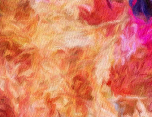 Fototapeta premium Colorful warm and bright artistic texture background. Oil paint brushstrokes and splashes. Art design pattern. 