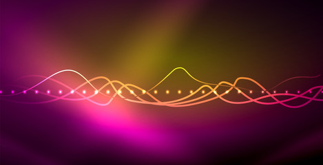 Neon lines shiny glowing background