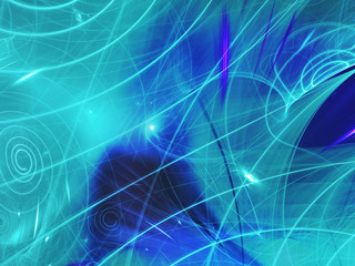 blue abstract fractal background 3d rendering illustration
