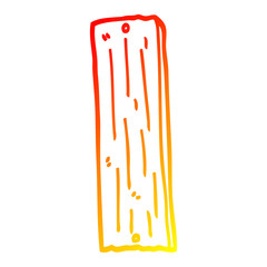warm gradient line drawing cartoon plank