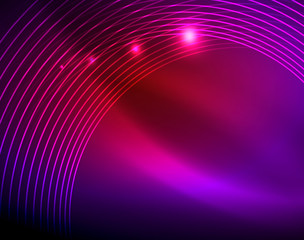 Neon circles abstract background