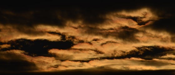 Fototapeta premium Summer Evening Clouds over Berlin and Brandenburg of June 25, 2018, Germany