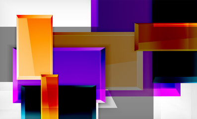 Color squares futuristic abstract background