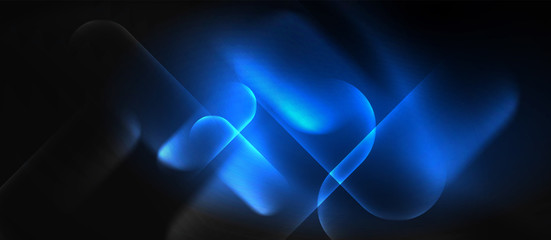 Neon glowing techno lines, hi-tech futuristic abstract background template