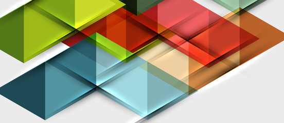 Triangle geometrical modern business presentation design template