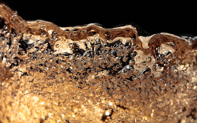 White wine or carbonated drink, abstract splashing.